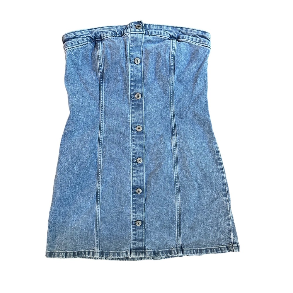 Abercrombie & Fitch Strapless Denim Mini Dress Size M